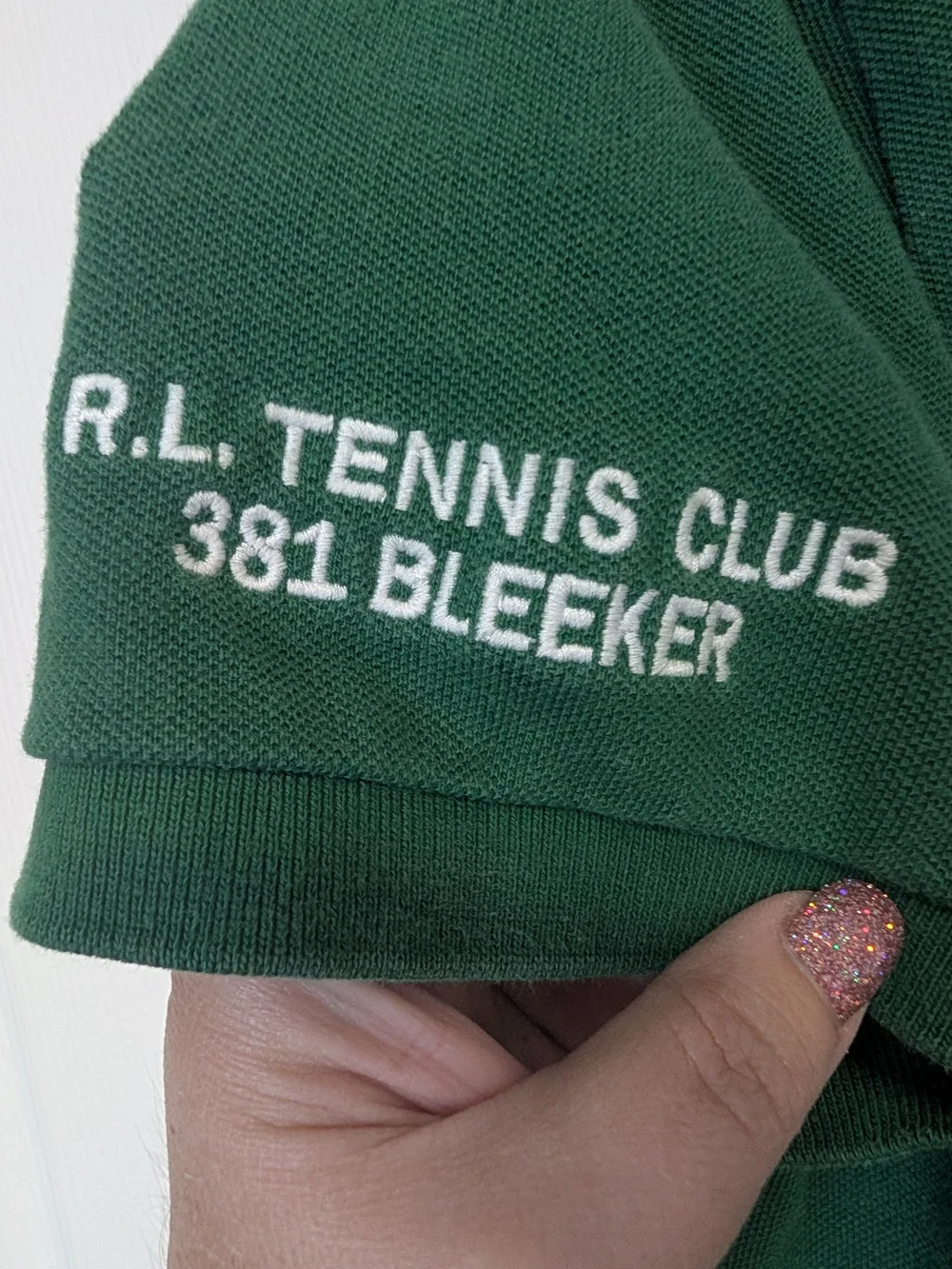Vintage Polo Ralph Lauren PRLC Tennis Club 1967 Green Polo Shirt Men’s XL Custom
